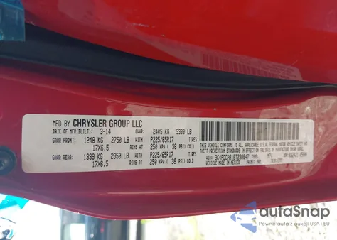 2014 Dodge Journey Se from USA, damaged, VIN 3C4PDCAB1ET238647